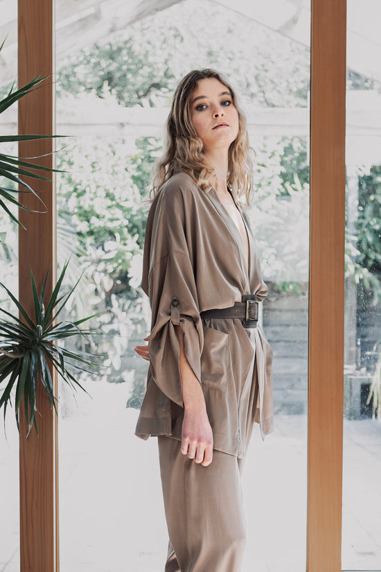 Image Title Silk Crepe De Chine Autumn Jacket